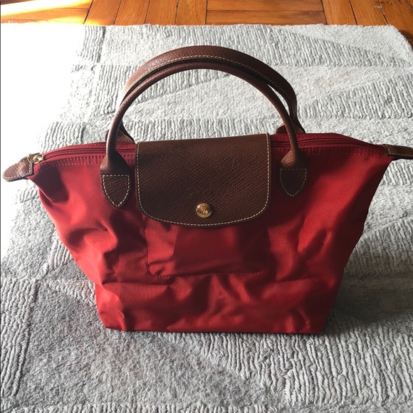 Used Pilage Longchamp (red/orange). Short handles - Picture 1 of 10
